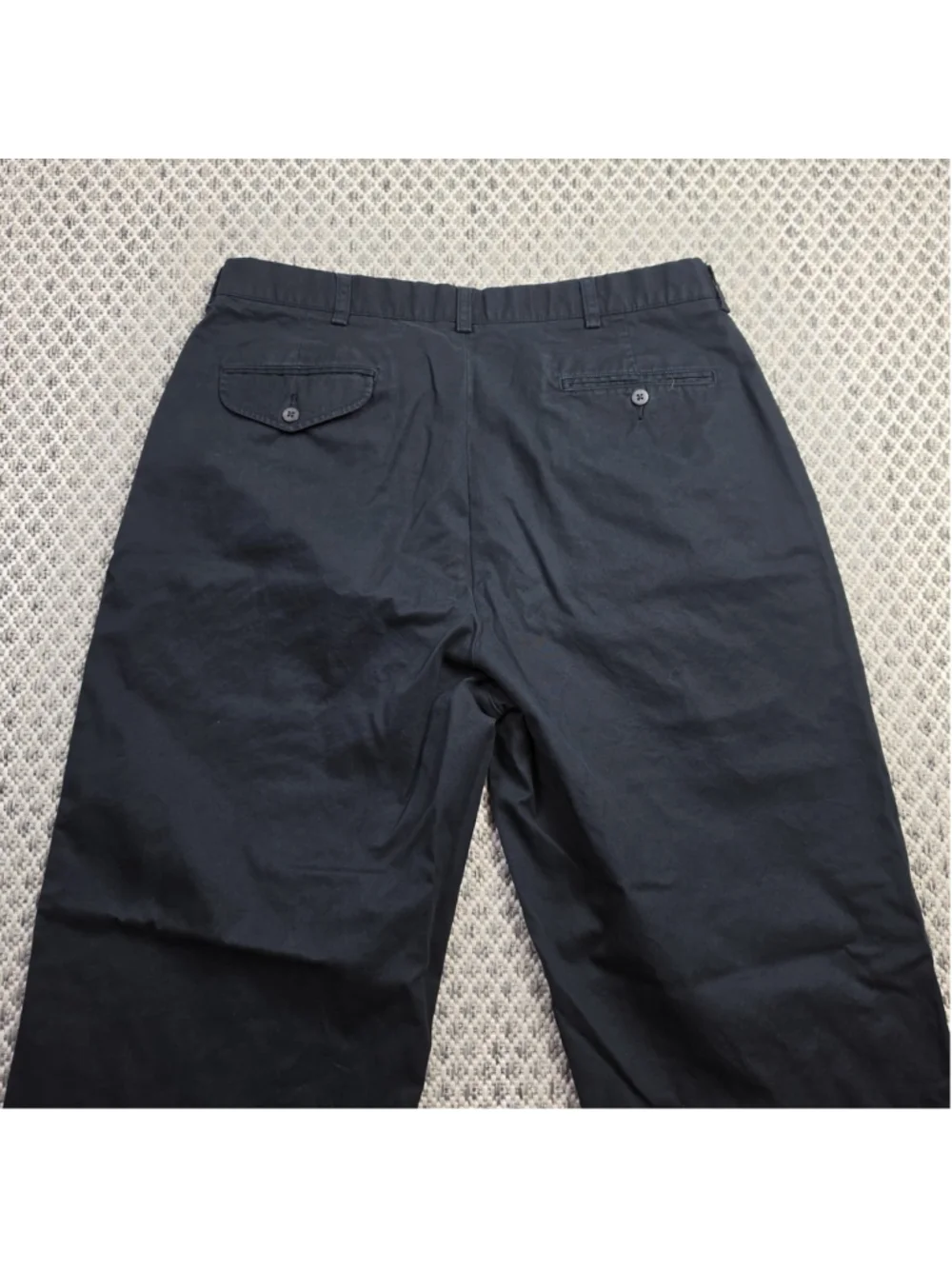 Vintage Polo Ralph Lauren Hammond Pants 36x30 Black Double Pleated Chino 90s